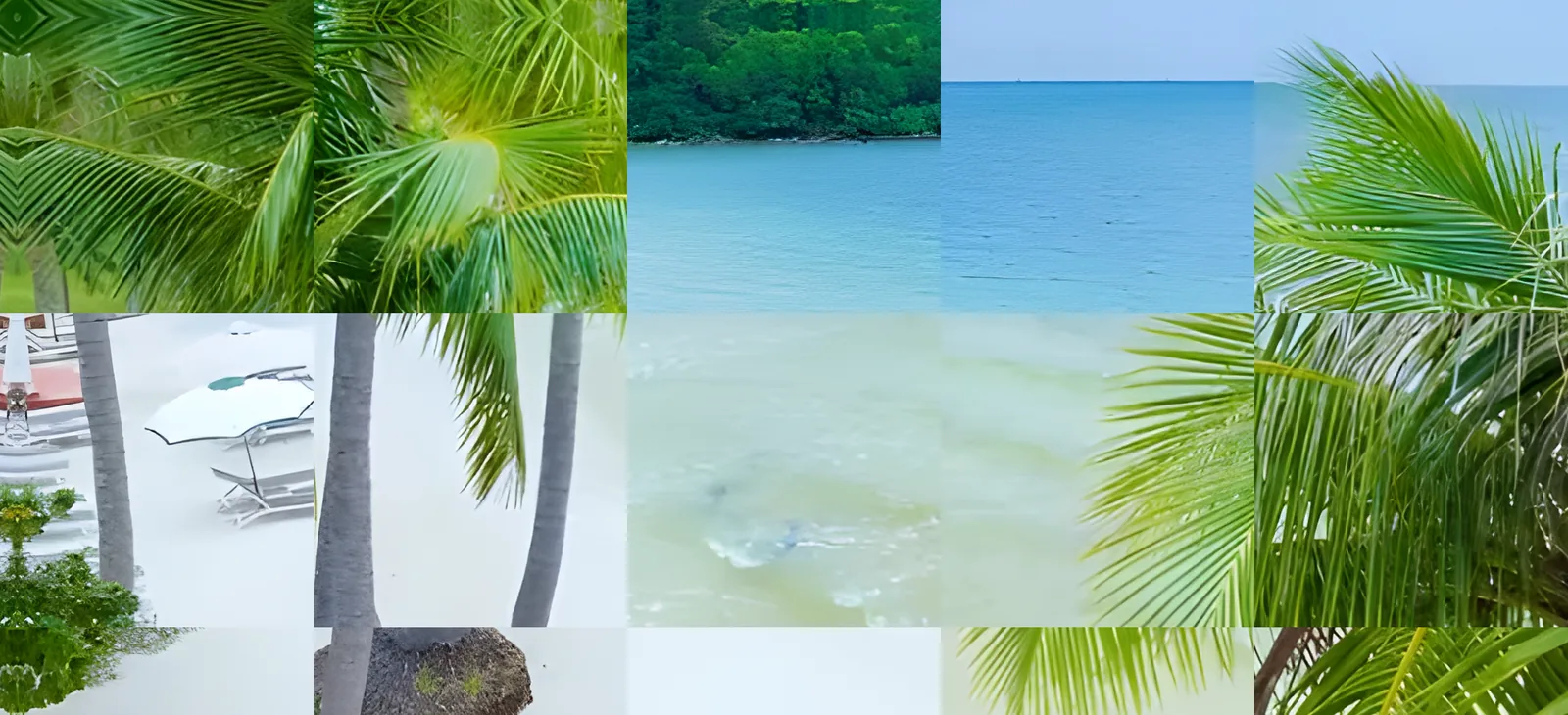 White sand seen from above
